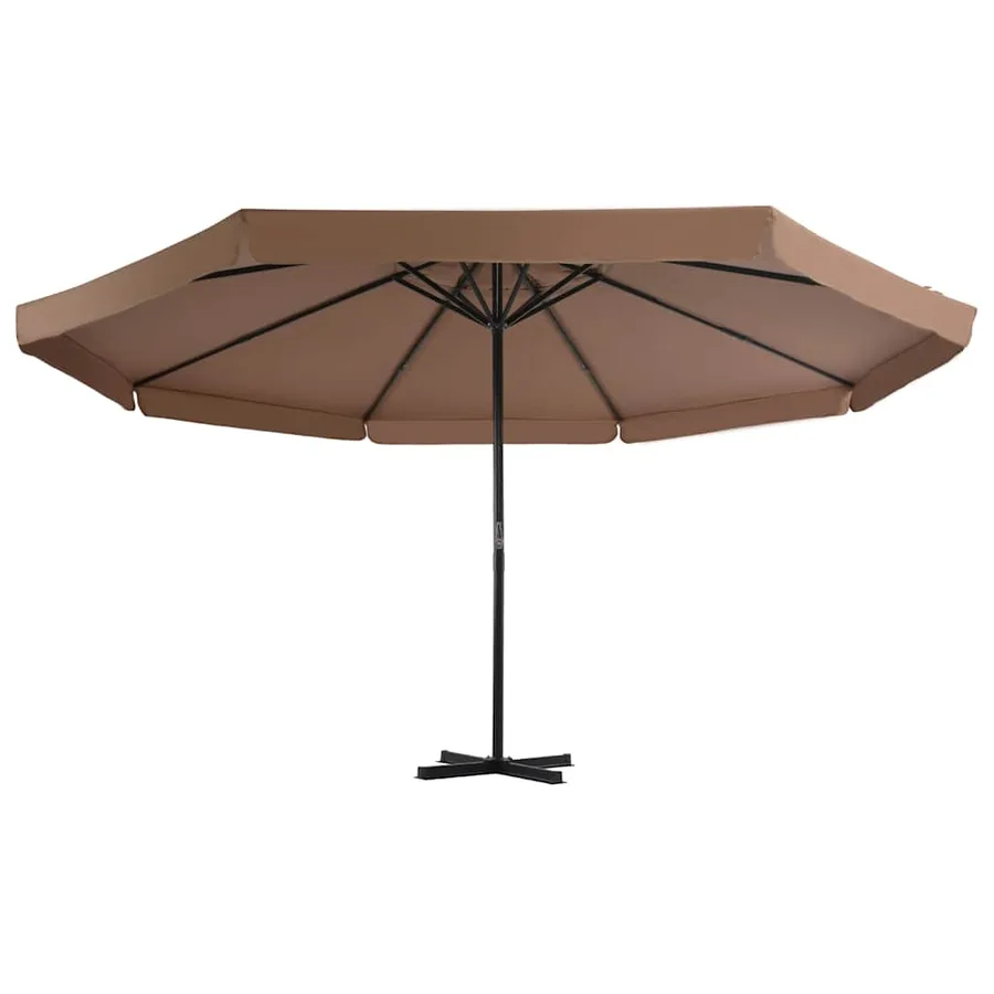 Parasol de jardin avec base portable taupe - 2