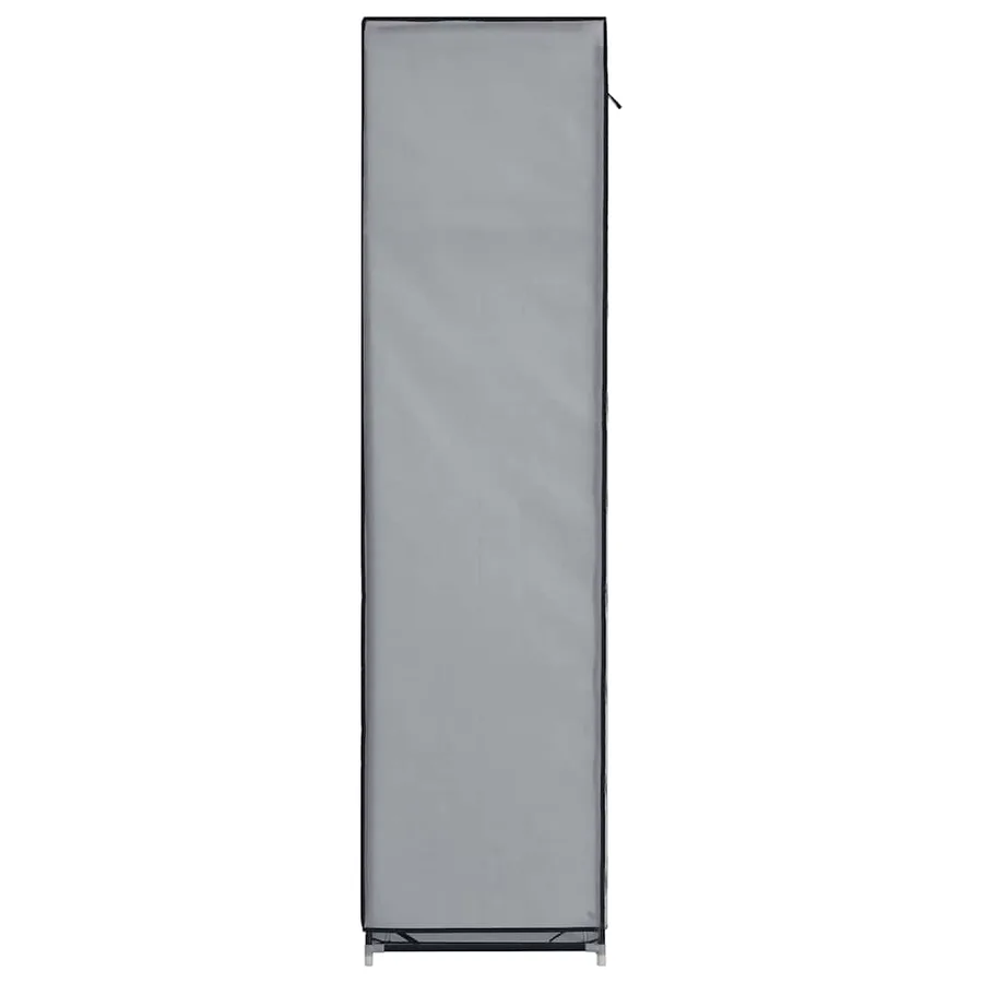 Armoire avec compartiments et barres Gris 150x45x175 cm Tissu - 6
