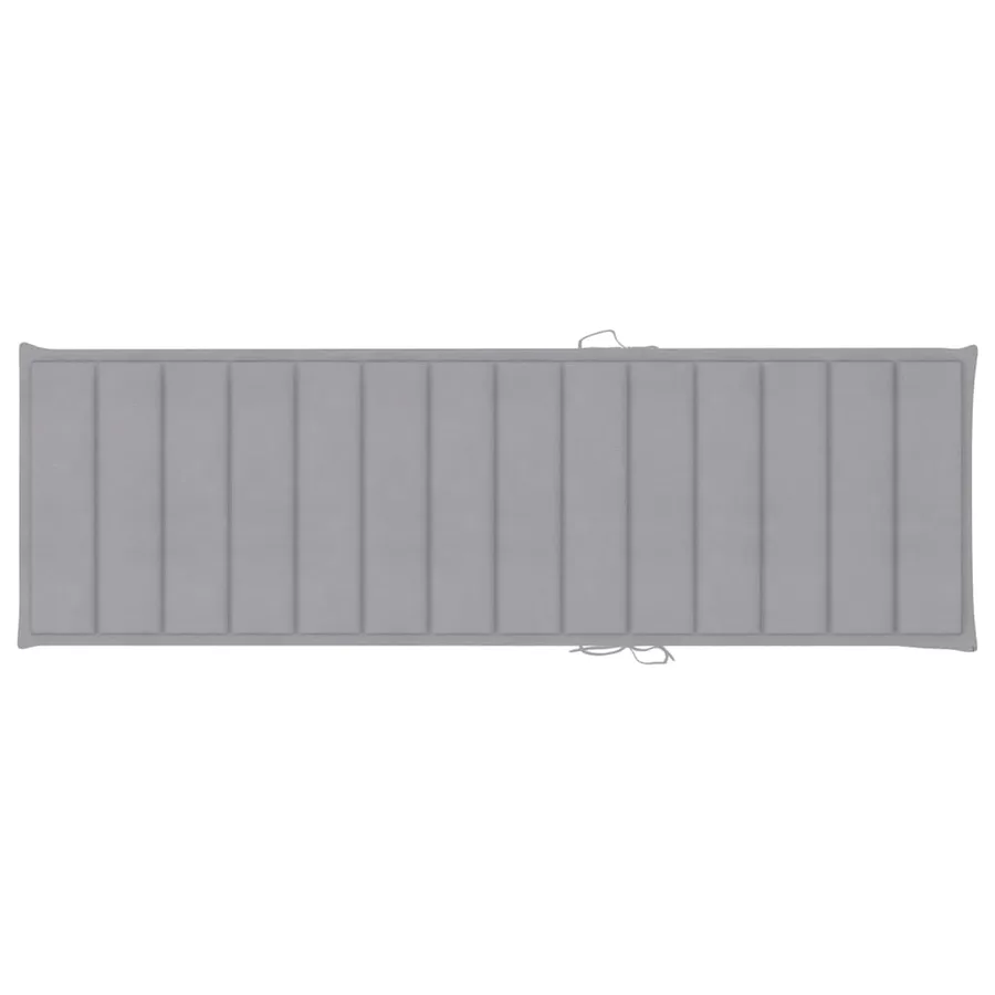Chaise longue de jardin avec coussin Bois d'acacia solide - 9