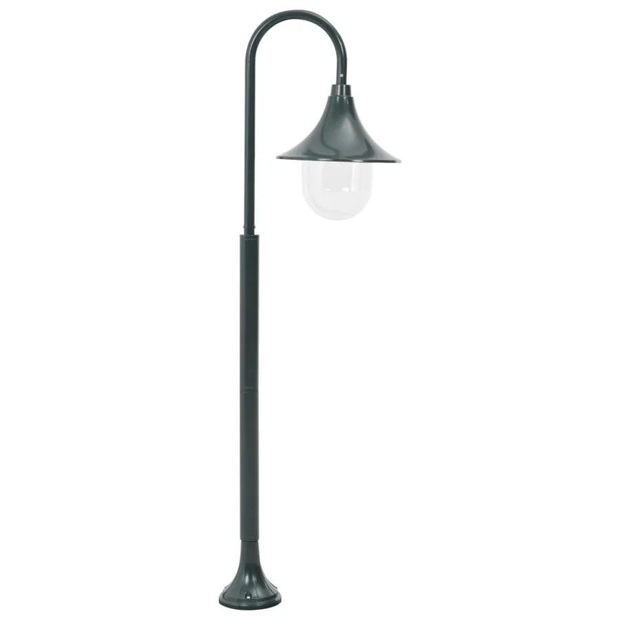 Lampadaire de jardin E27 120 cm Aluminium Vert foncé - 2