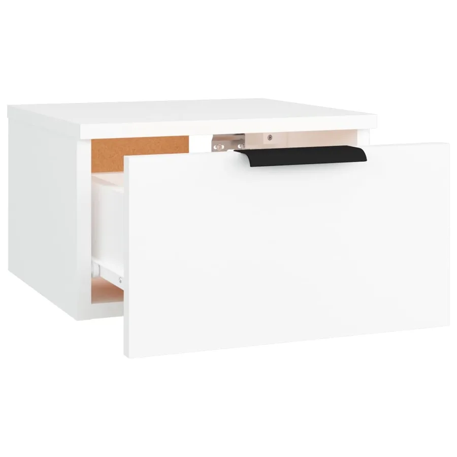 Tables de chevet murales 2 pcs blanc 34x30x20 cm - 7