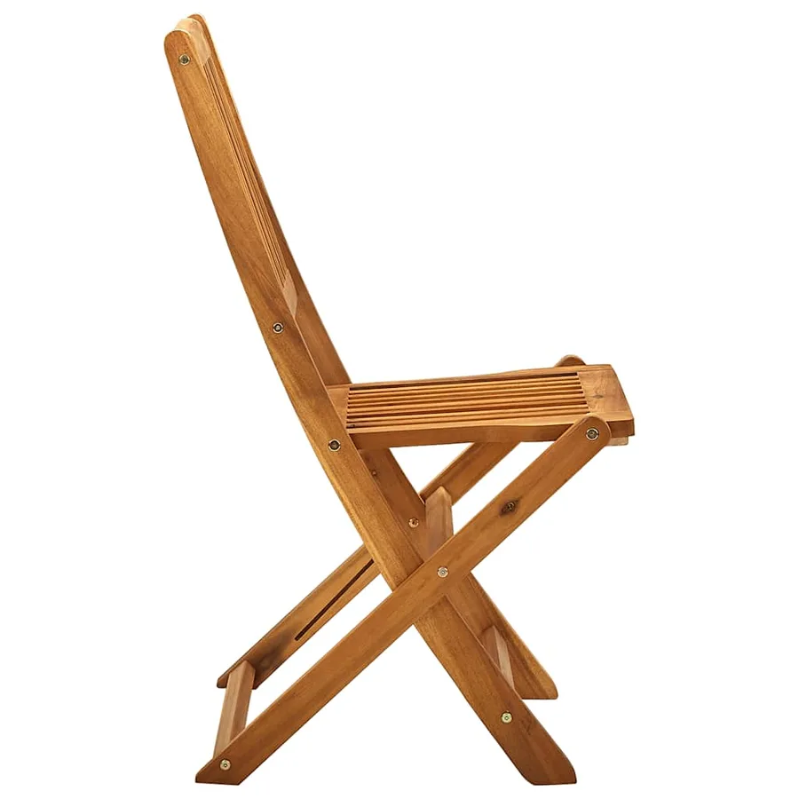 Chaises pliables d'extérieur lot de 2 Bois d'acacia solide - 4