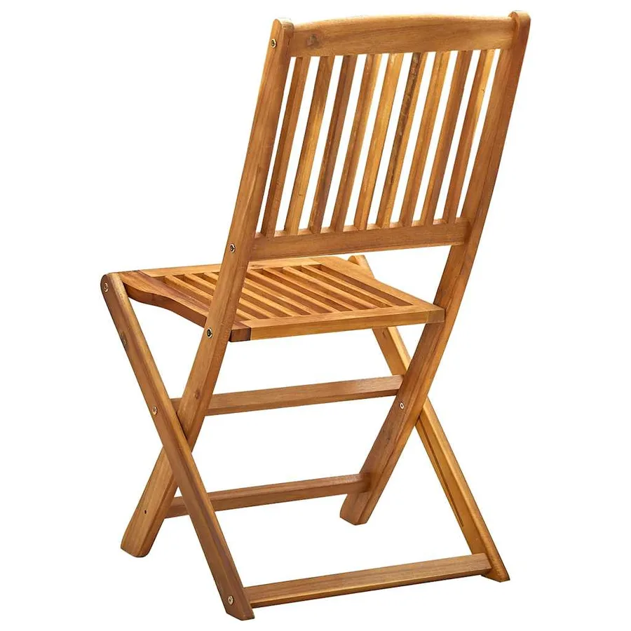 Chaises pliables d'extérieur lot de 2 Bois d'acacia solide - 5