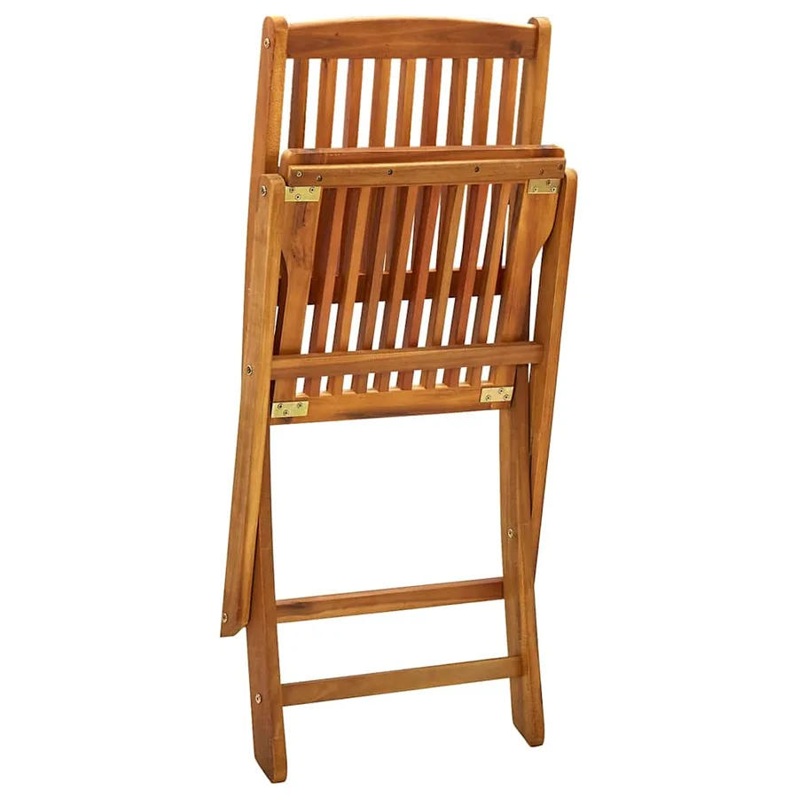 Chaises pliables d'extérieur lot de 2 Bois d'acacia solide - 6