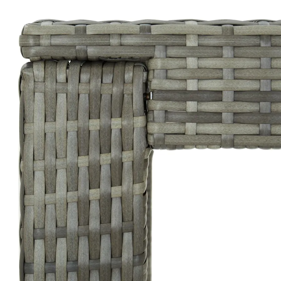 Table de bar de jardin Gris 100x60,5x110,5 cm Résine tressée - 4