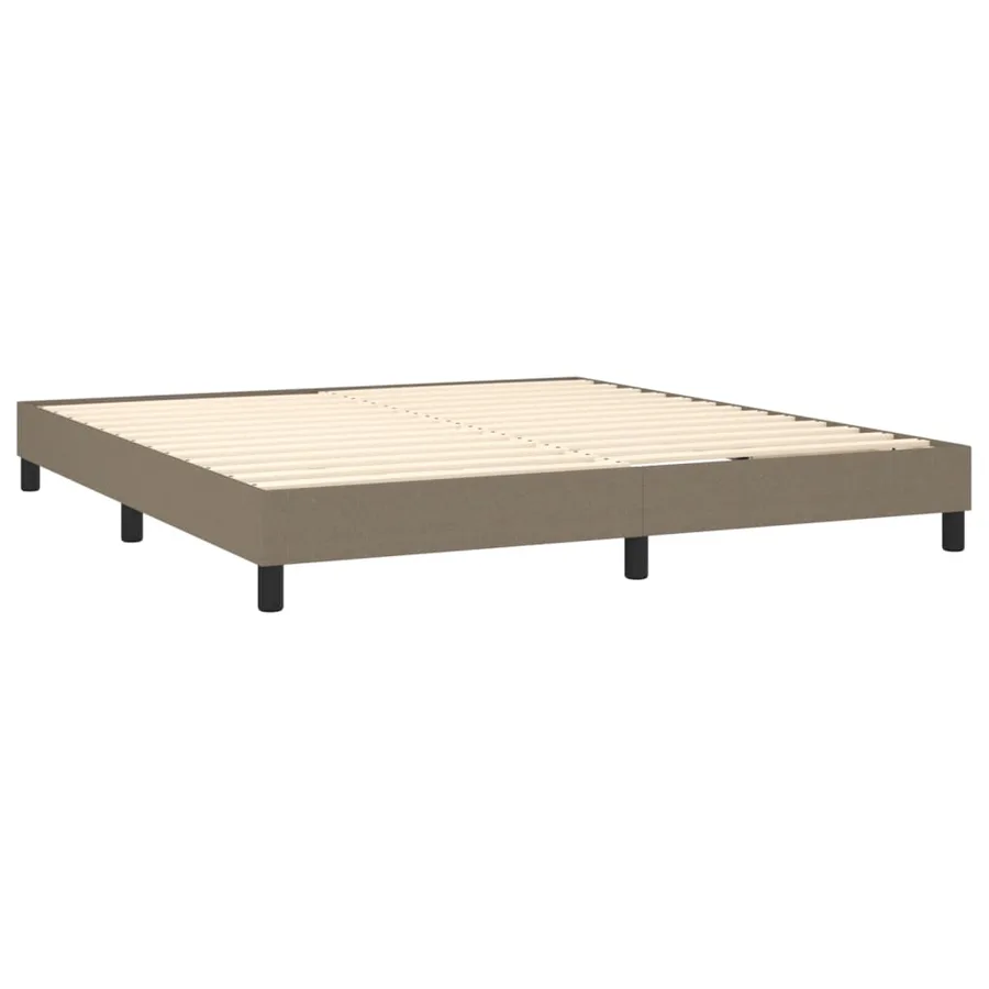 Sommier à lattes de lit avec matelas Taupe 180x200 cm Tissu - 4