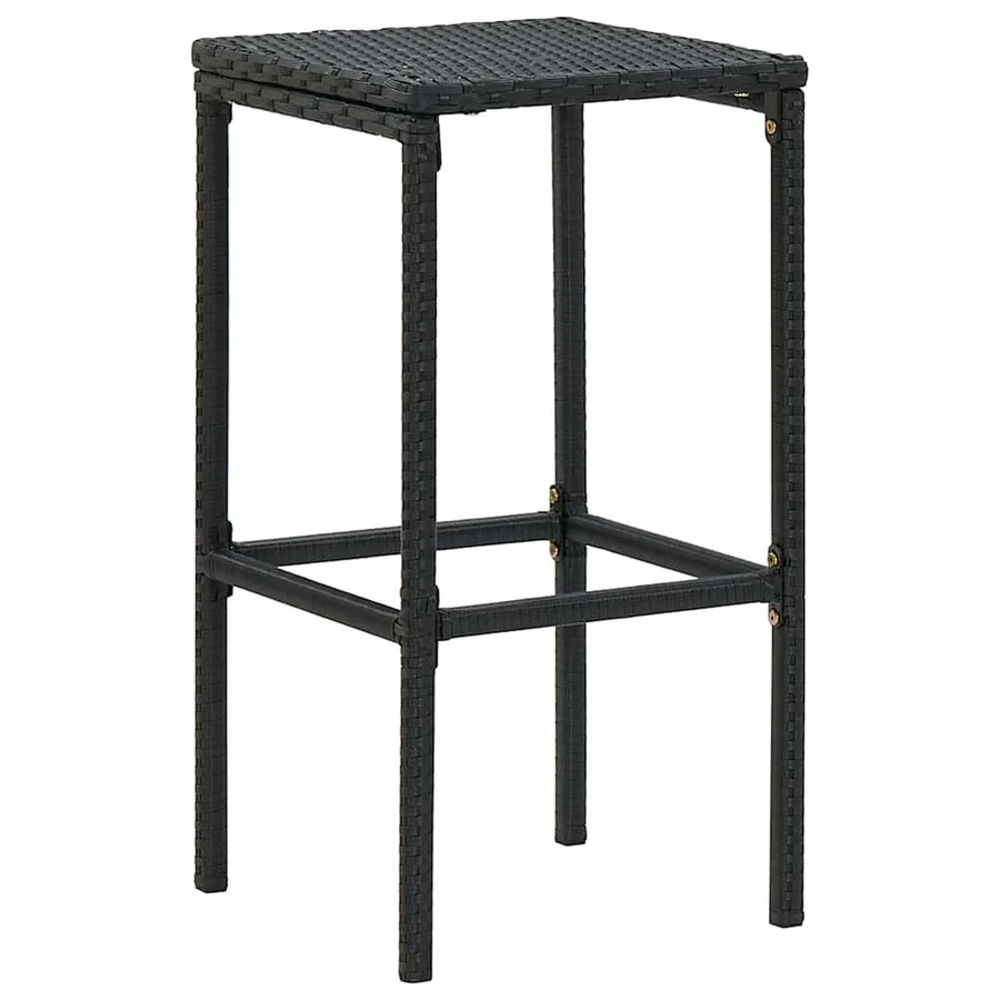 Ensemble de bar de jardin avec coussins 9 pcs Noir - 9