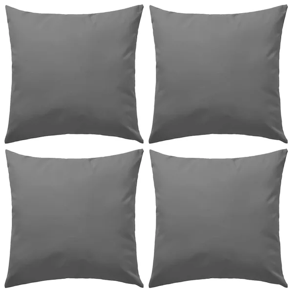 Oreiller d'extérieur lot de 4 45 x 45 cm Gris