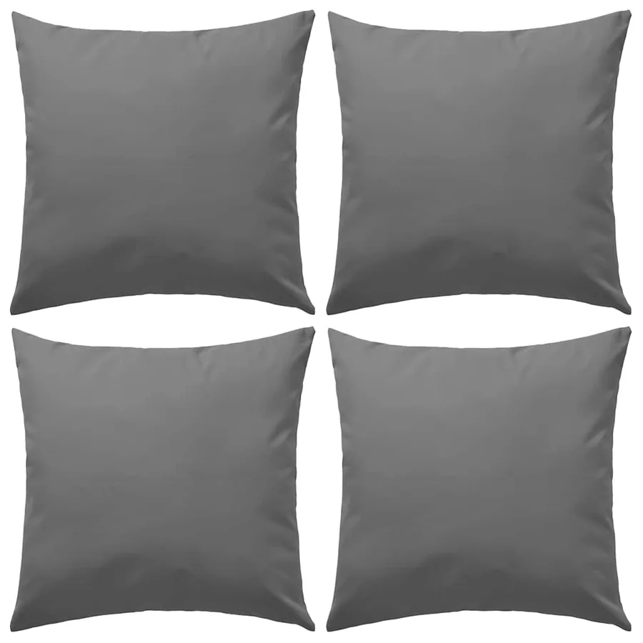 Oreiller d'extérieur lot de 4 45 x 45 cm Gris