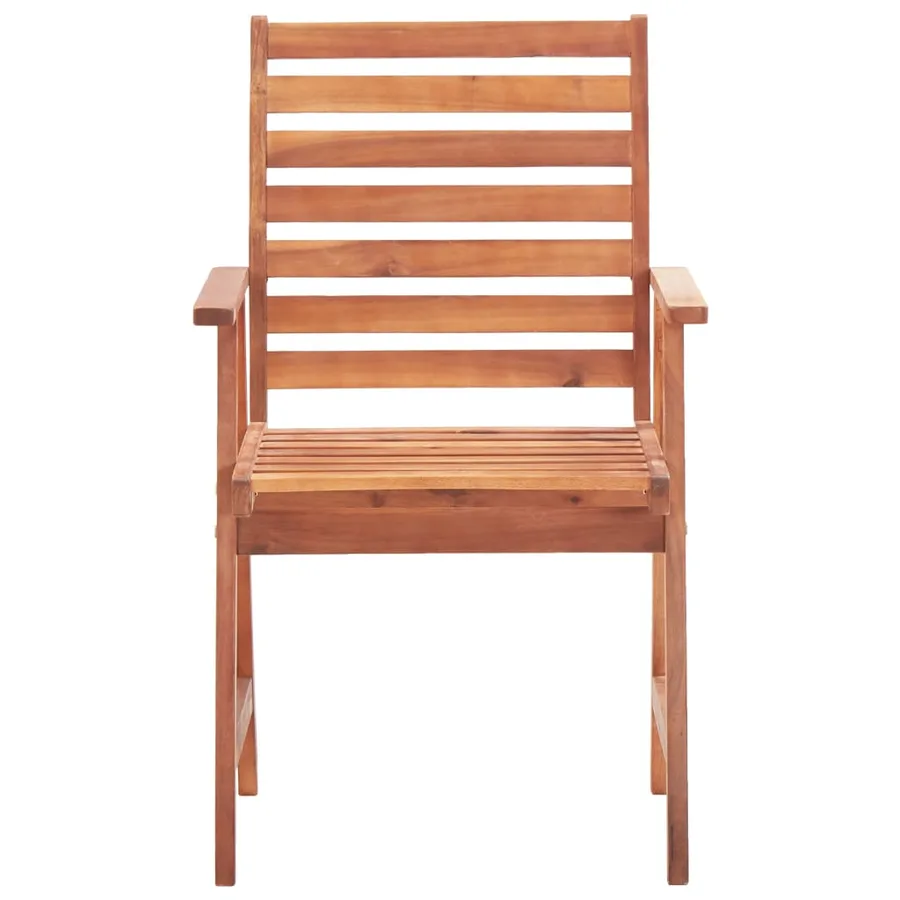 Chaises à manger d'extérieur lot de 3 Acacia massif - 3