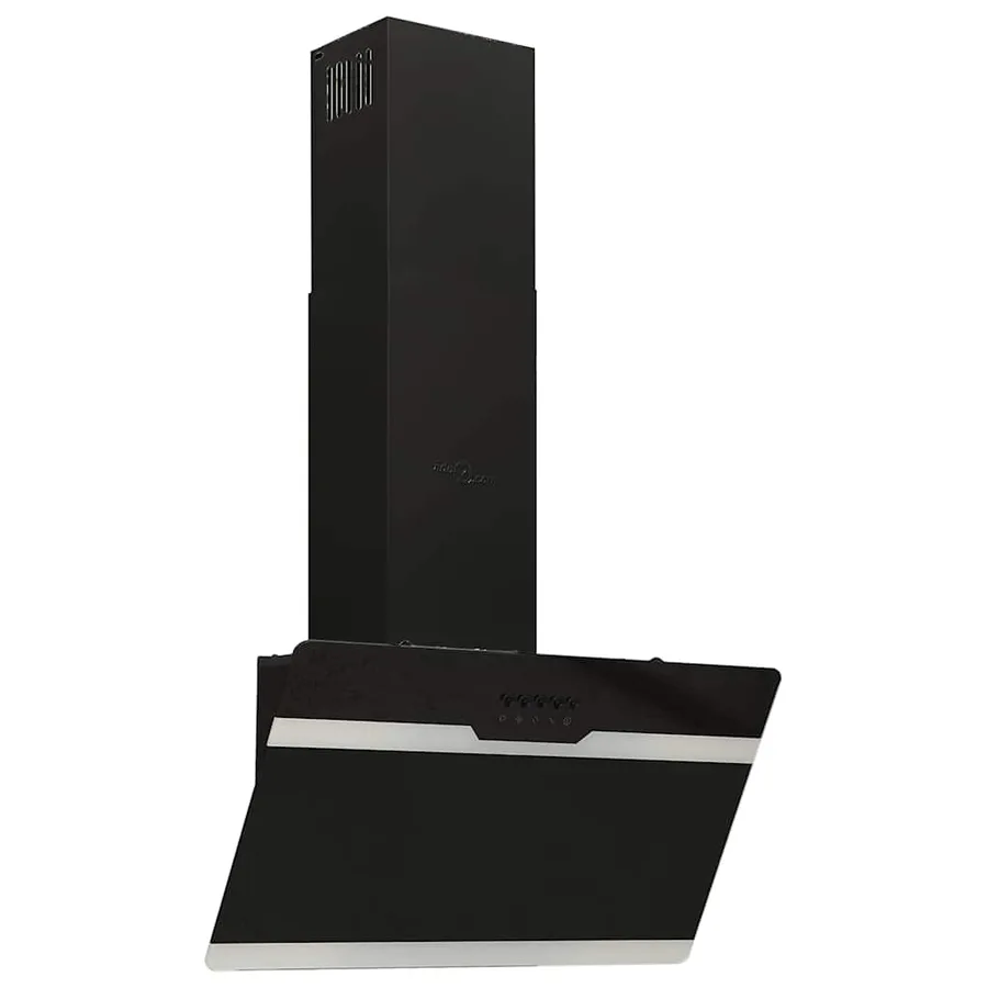 Hotte murale 60 cm Acier et verre trempé Noir - 2