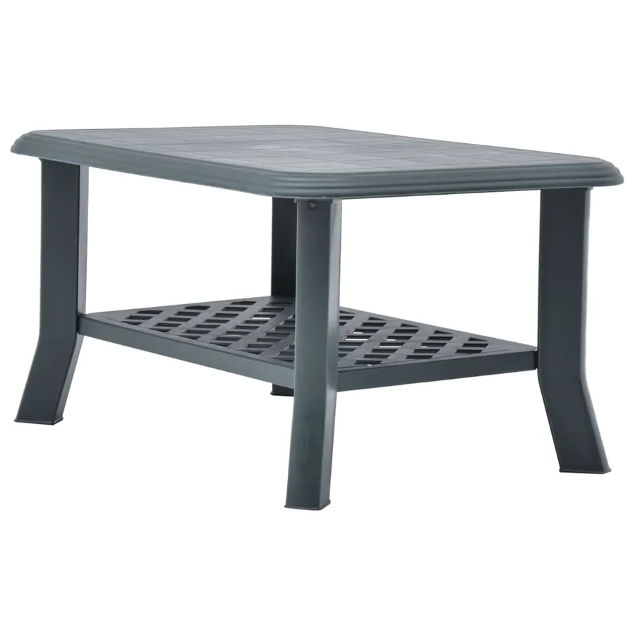 Table basse Vert 90x60x46 cm Plastique - 4