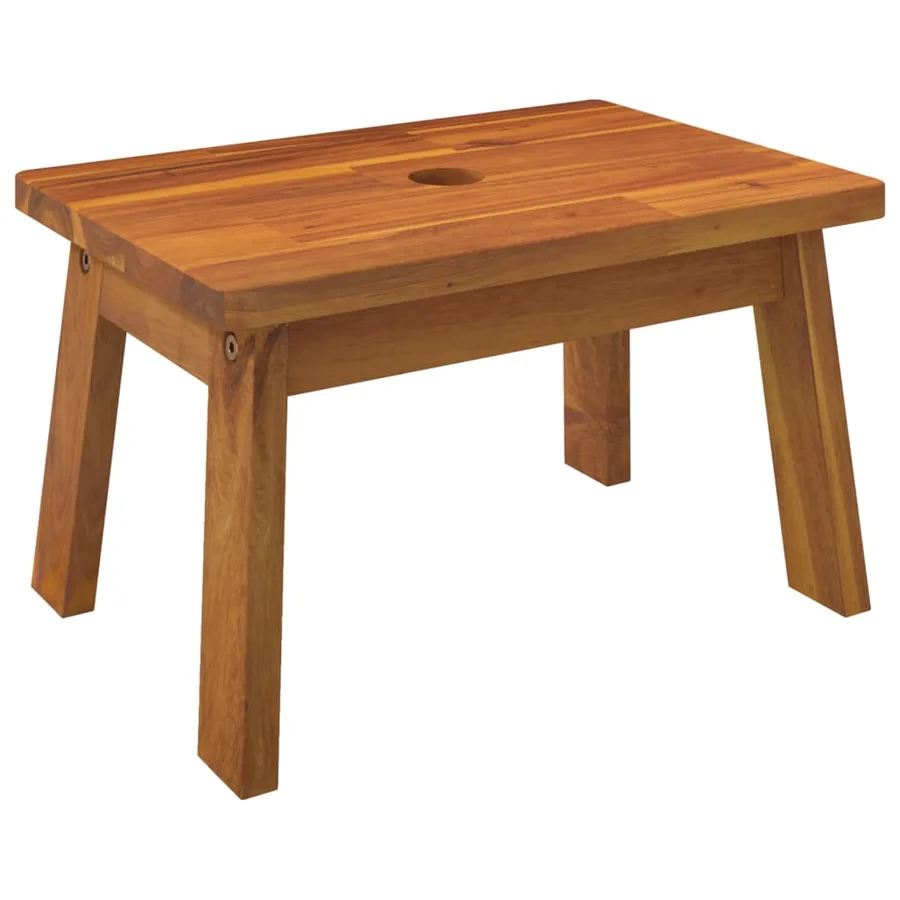 Tabouret-escabeau 38x26x22 cm Bois d'acacia solide - 2