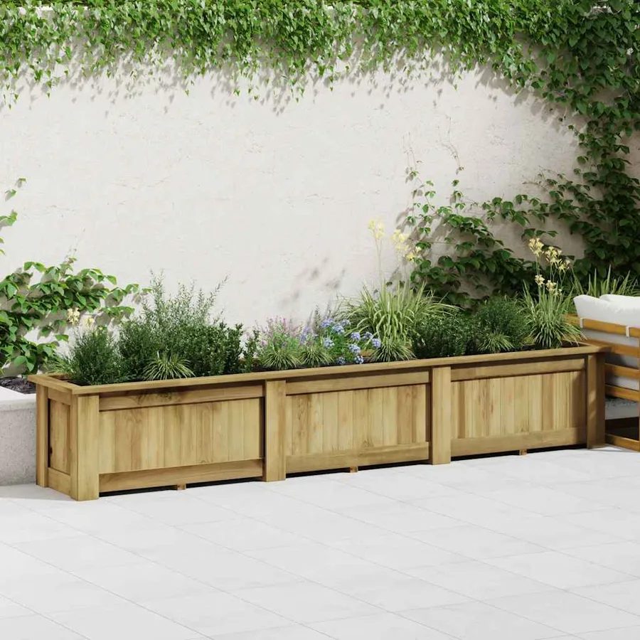 Jardinière surélevée 291x50x50 cm Bois de pin imprégné - 3