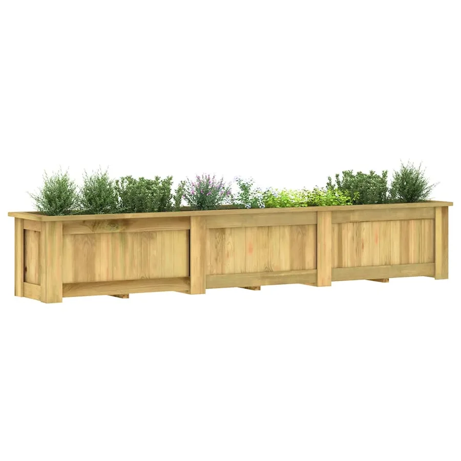 Jardinière surélevée 291x50x50 cm Bois de pin imprégné - 4