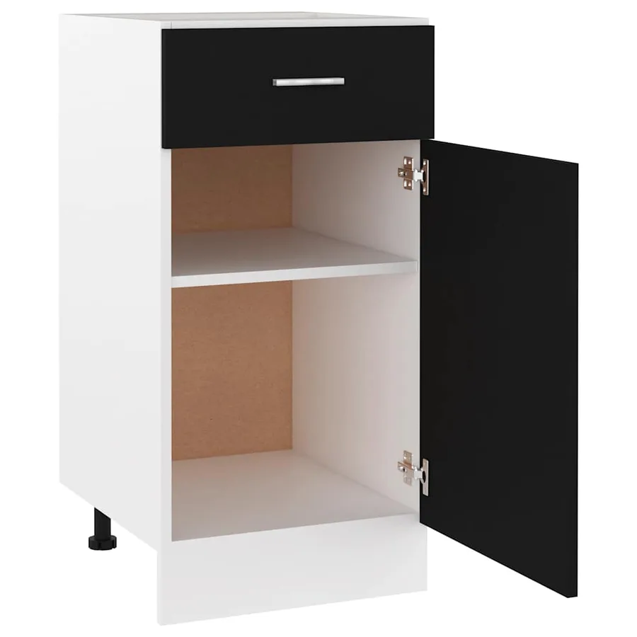 Armoire à tiroirs "Lyon" Noir 40 x 46 x 81,5 cm Bois d'ingénierie - 5