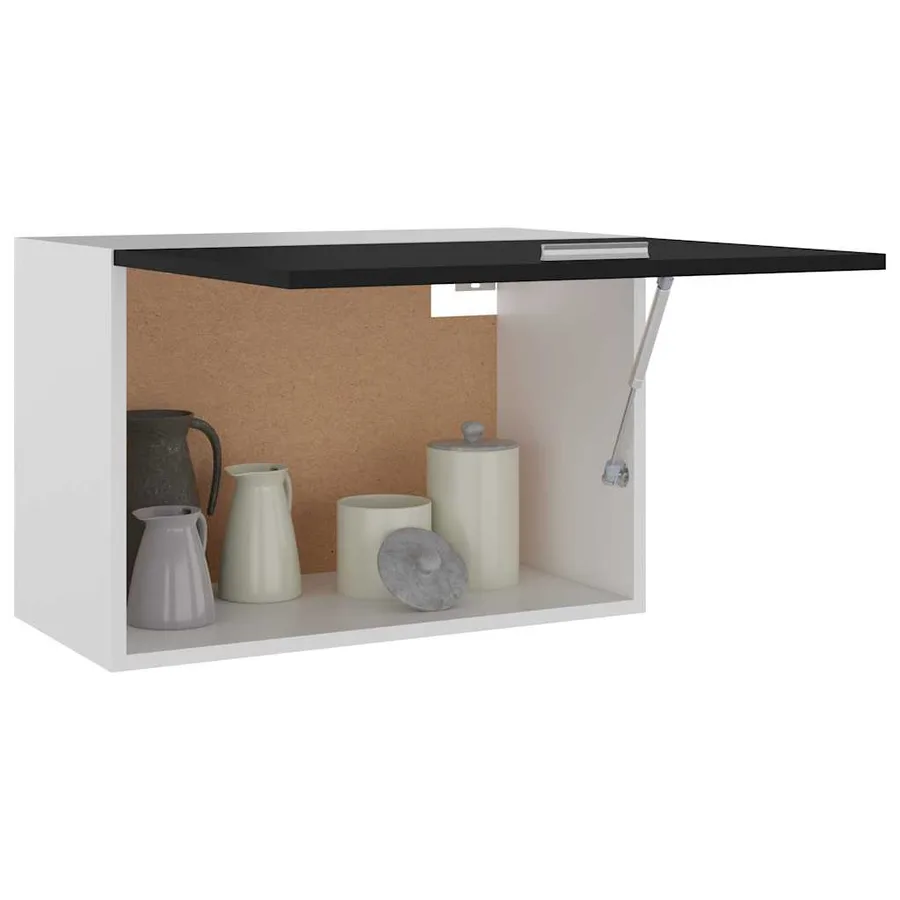 Armoire suspendue "Lyon" Noir 60 x 31 x 40 cm Bois d'ingénierie - 4
