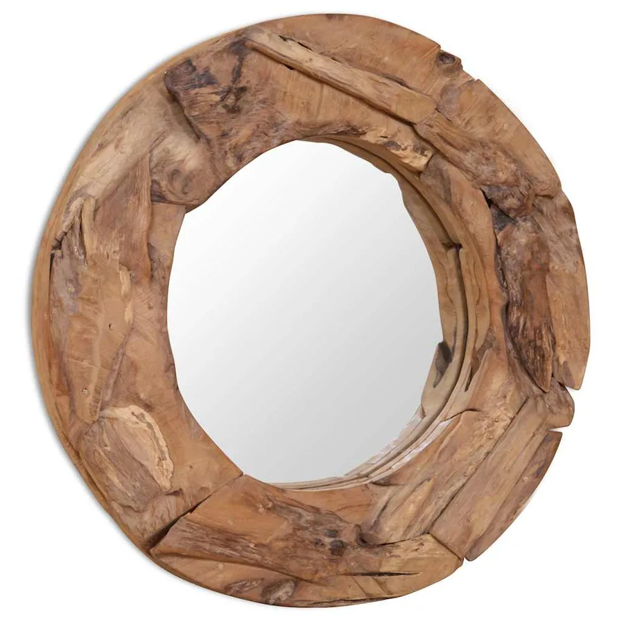 Miroir décoratif Teck 60 cm Rond - 2