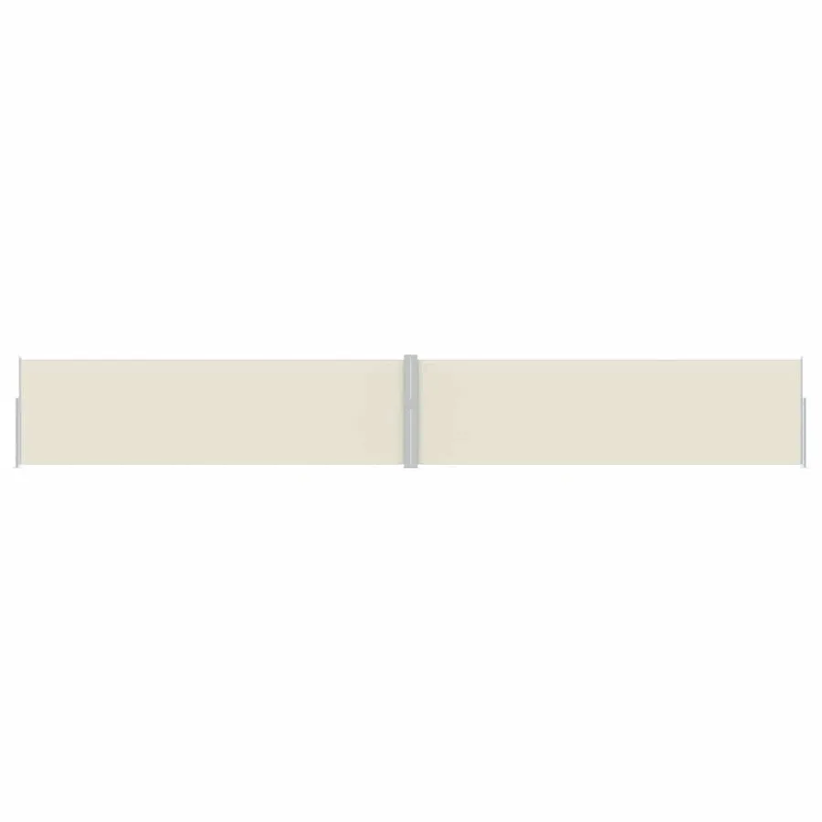Auvent latéral rétractable de patio 170x1200 cm Crème - 5