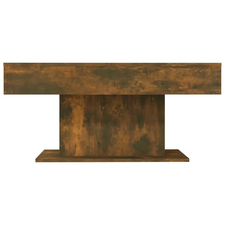 Table basse Chêne fumé 96x50x45 cm Bois d'ingénierie - 5