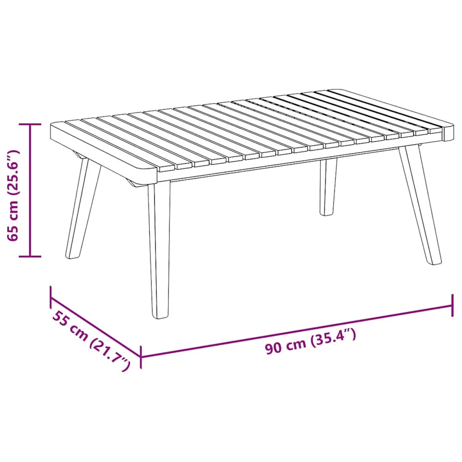 Salon de jardin 2 pcs avec coussins Bois d'acacia solide - 9