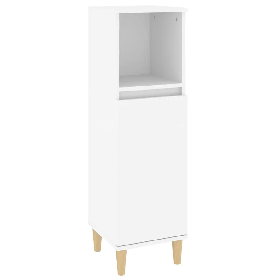 Ensemble de meubles salle de bain 3 pcs blanc bois d'ingénierie - 7
