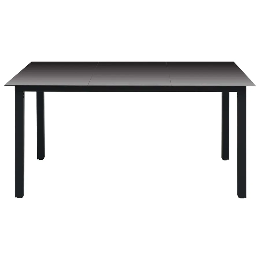 Ensemble à manger de jardin 5 pcs noir et marron - 10