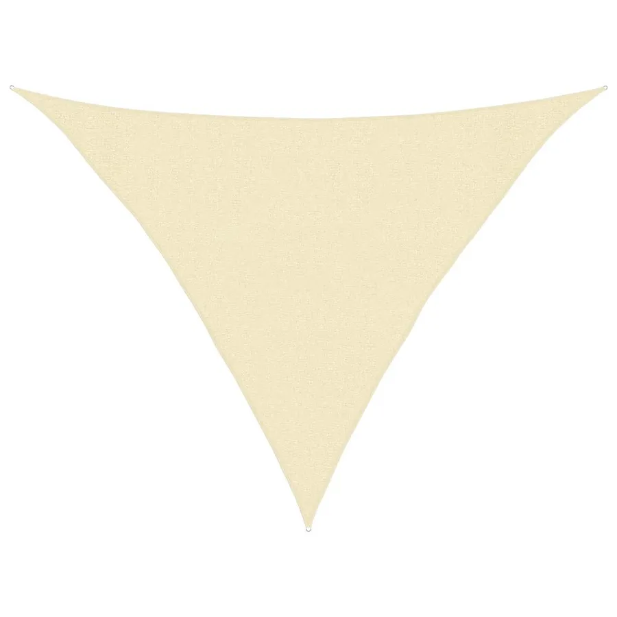 Voile d'ombrage 160 g/m² Crème 3x3x4,2 m PEHD - 2