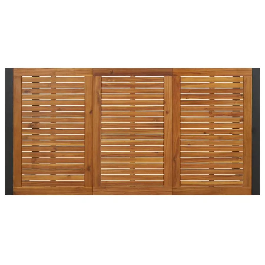Table de jardin et pieds en forme de U 180x90x75 cm bois acacia - 5