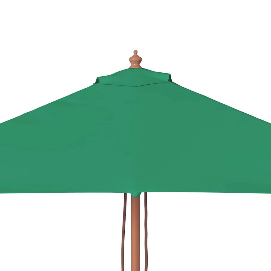 Parasol d'extérieur avec mât en bois 150x200 cm vert - 6