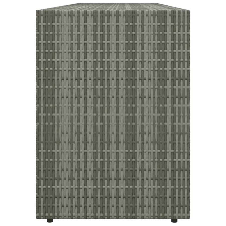 Armoire de rangement jardin Gris 198x55,5x80 cm Résine tressée - 5