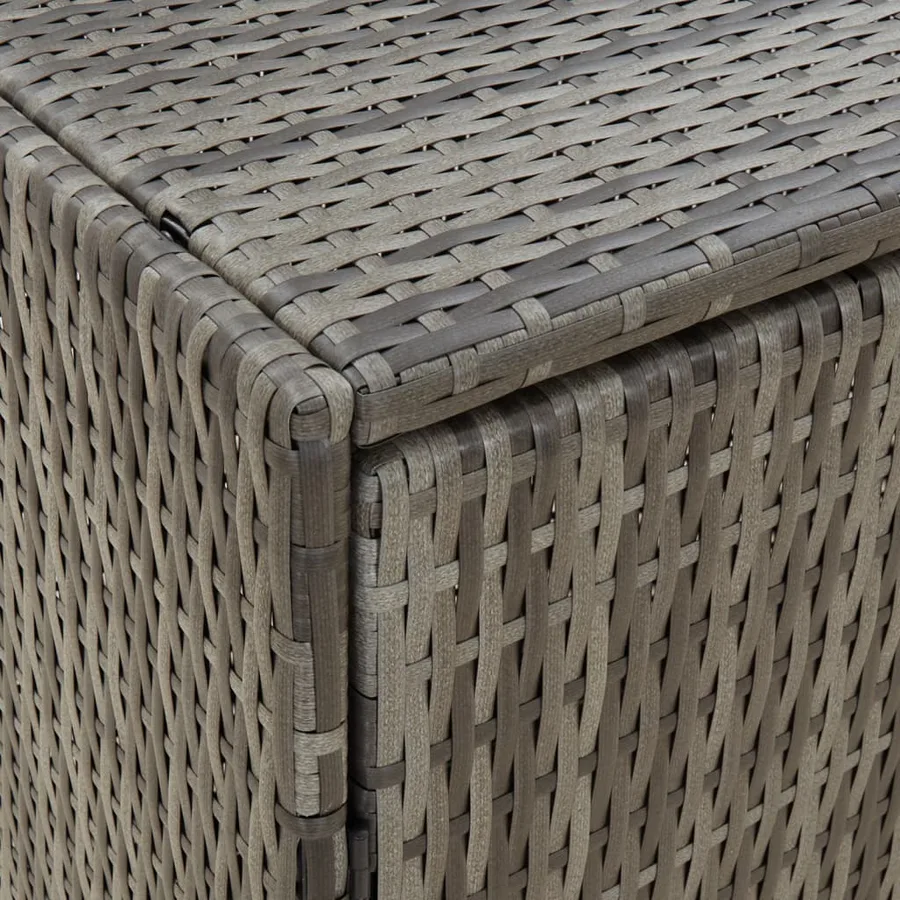 Armoire de rangement jardin Gris 198x55,5x80 cm Résine tressée - 7