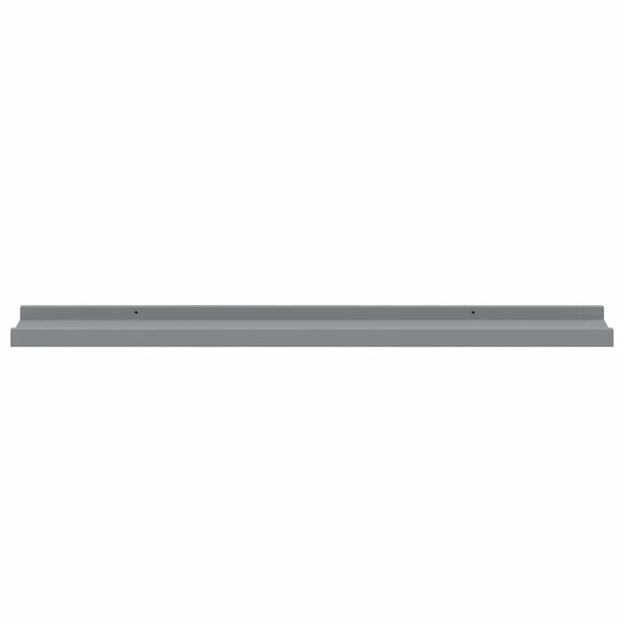 Étagères à rebord pour cadre photo 2 pcs Gris 80x9x3 cm MDF - 4