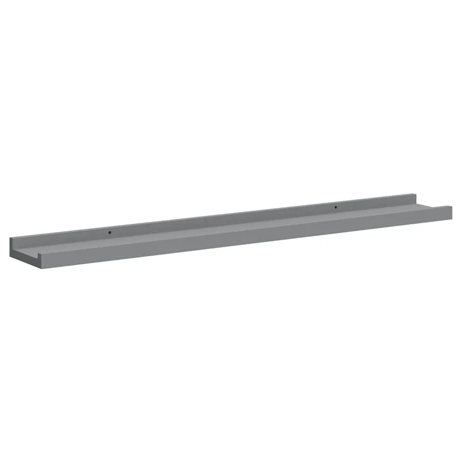 Étagères à rebord pour cadre photo 2 pcs Gris 80x9x3 cm MDF - 6