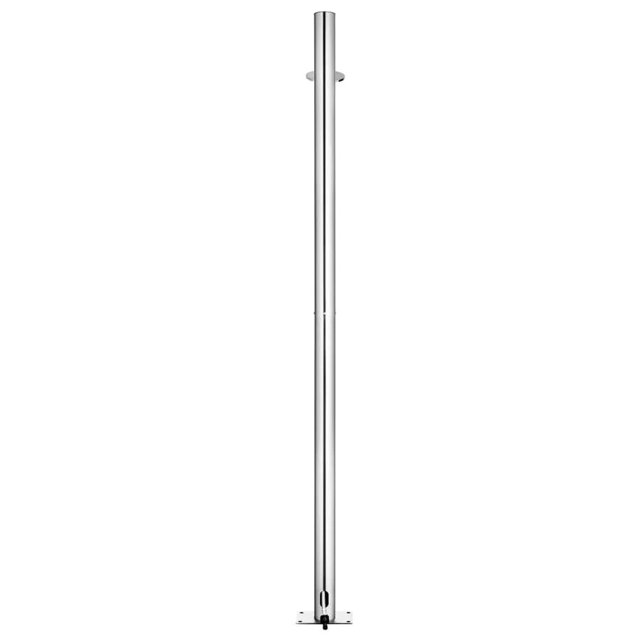 Douche de jardin avec base marron 220 cm Acier inoxydable - 6