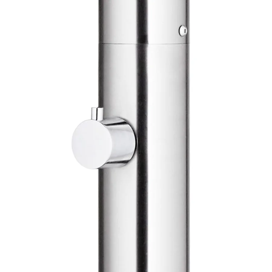 Douche de jardin avec base marron 220 cm Acier inoxydable - 9