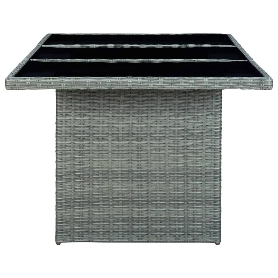 Ensemble à manger d'extérieur et coussins 7 pcs résine tressée - 16