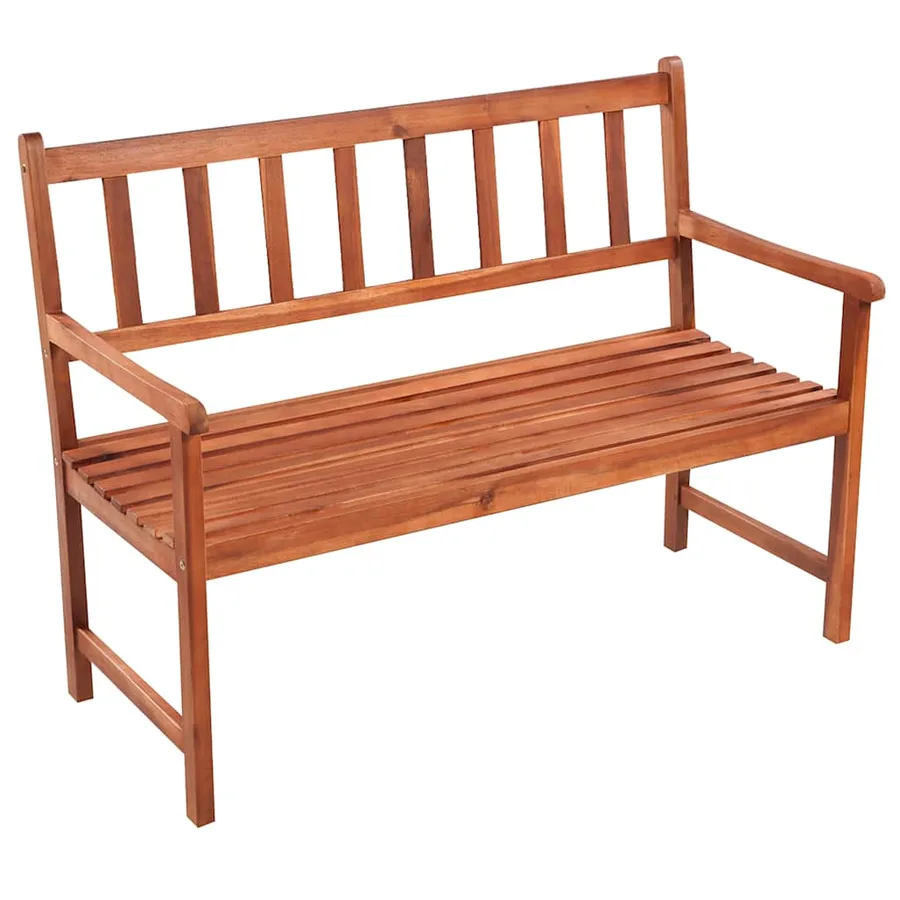 Banc de jardin avec coussin 120 cm Bois d'acacia massif - 2