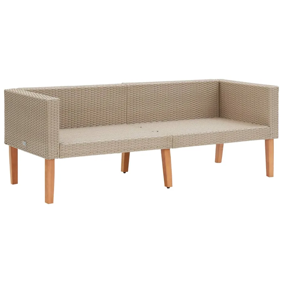 Salon de jardin 4 pcs avec coussins Résine tressée Beige - 14