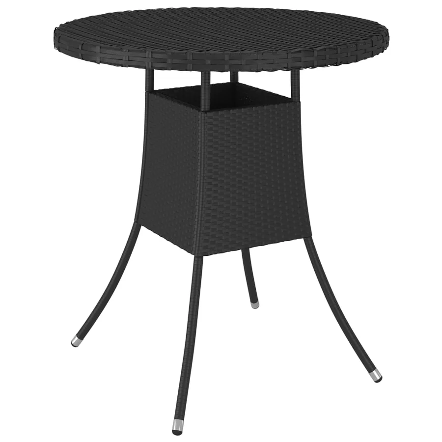 Salon de jardin 5 pcs avec coussins Résine tressée Noir - 8
