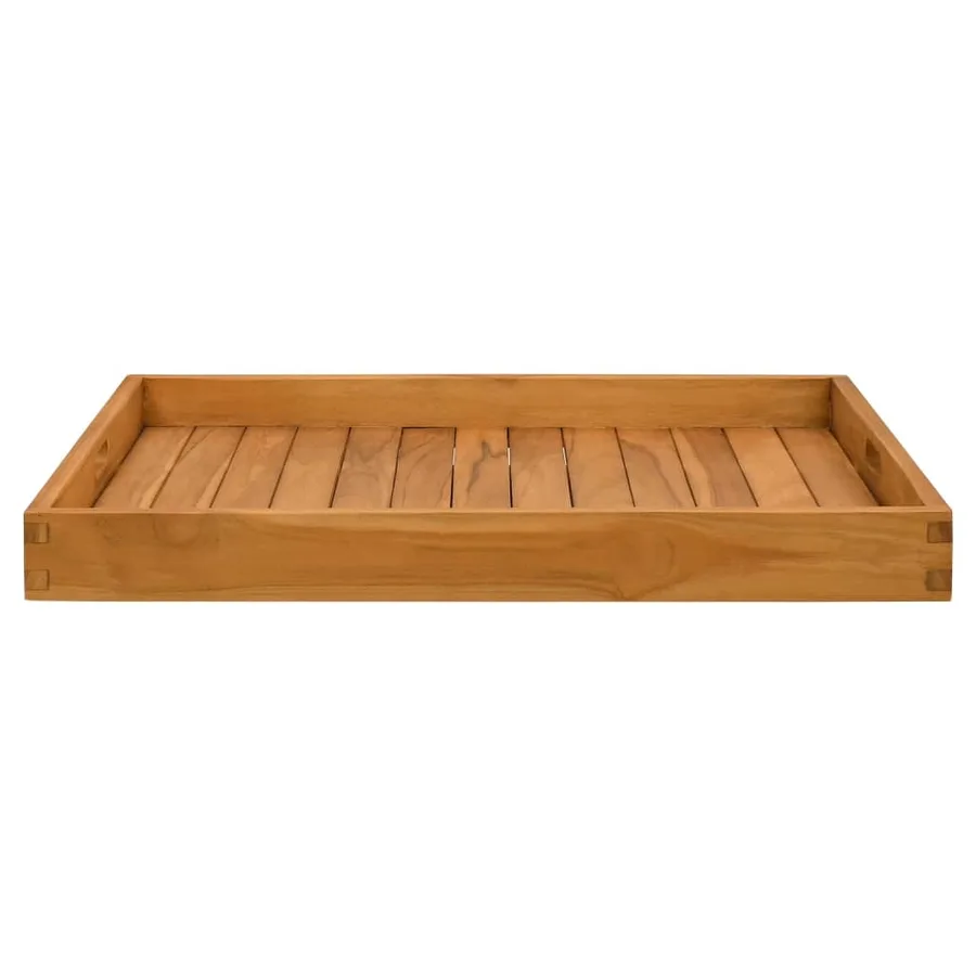 Plateau de service 70x70 cm Bois de teck massif - 2