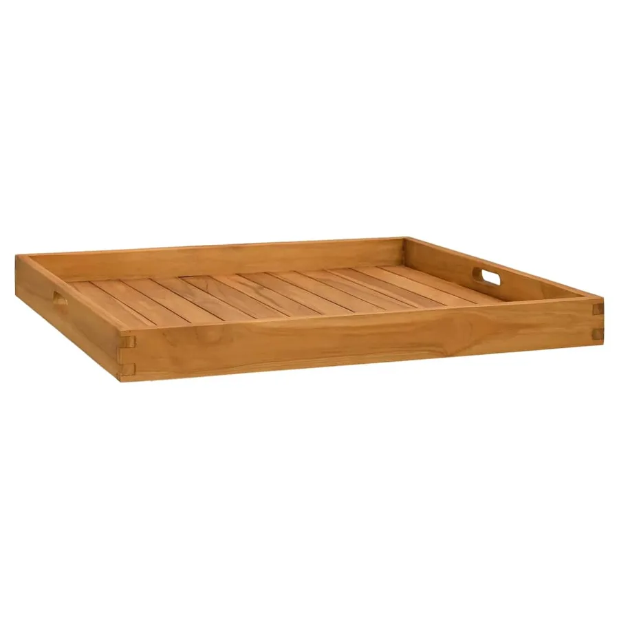 Plateau de service 70x70 cm Bois de teck massif - 3
