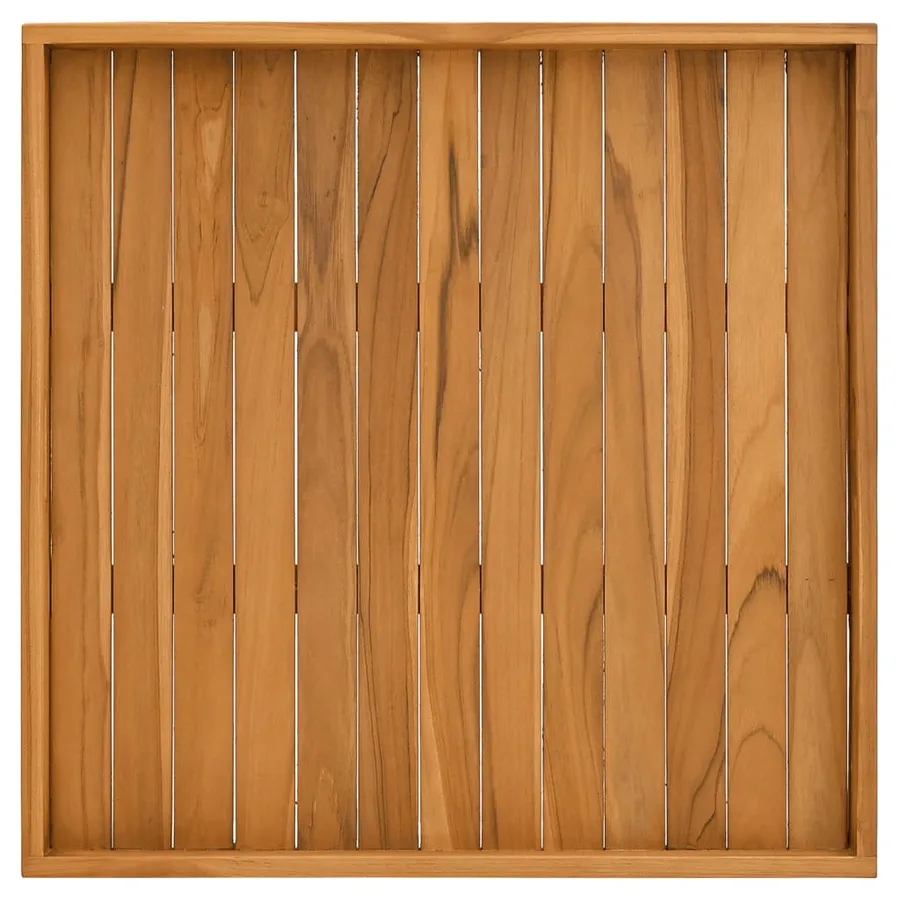 Plateau de service 70x70 cm Bois de teck massif - 5