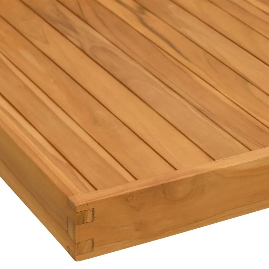 Plateau de service 70x70 cm Bois de teck massif - 6