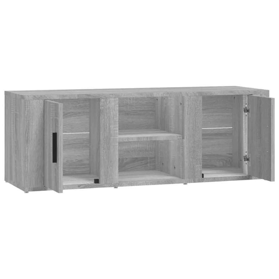 Meuble TV Sonoma gris 100x31,5x35 cm Bois d'ingénierie - 7