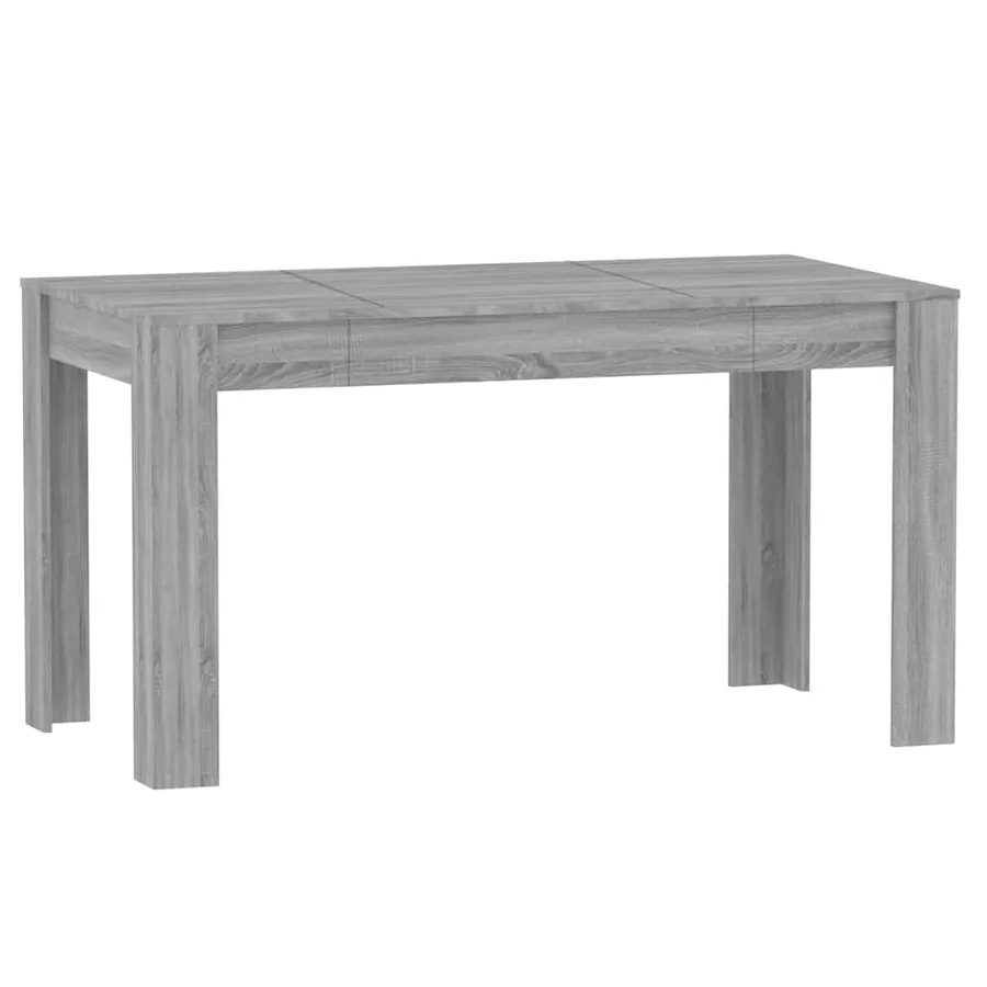 Table à dîner Sonoma gris 140x74,5x76 cm Bois d'ingénierie - 2