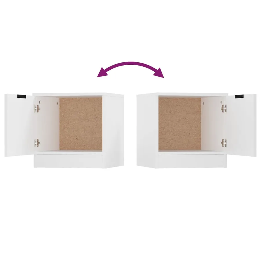Tables de chevet 2 pcs Blanc 40x39x40 cm - 8