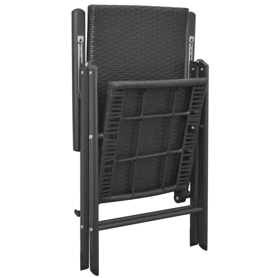 Ensemble à manger de jardin 3 pcs noir - 9