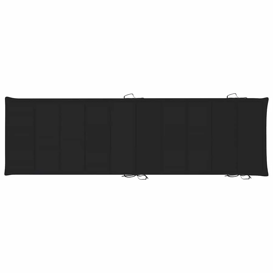 Chaise longue à bascule avec coussin Bois de teck solide - 15