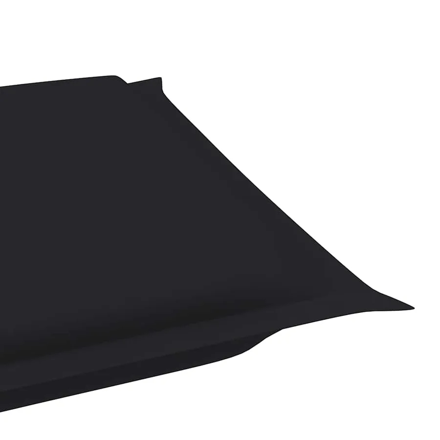 Chaise longue à bascule avec coussin Bois de teck solide - 9